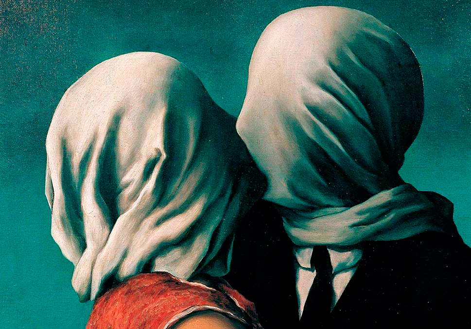 Los amantes, Oleo, 1928 René Magritte